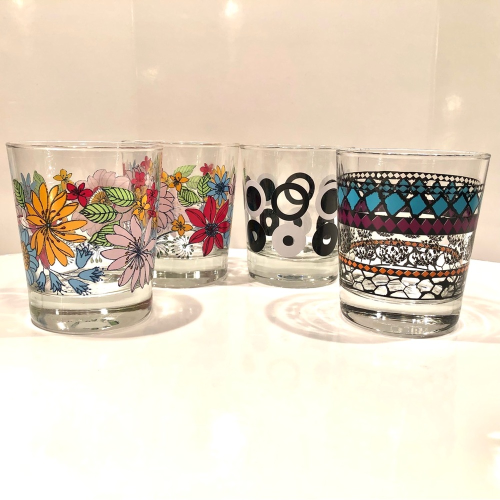 4 Vintage IKEA low tumbler drinking glasses. 3 3/4” tall. Made in France.